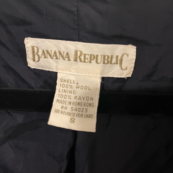 Banana Republic Blazer Shell 100%wool blue brown white size s - Picture 3 of 5